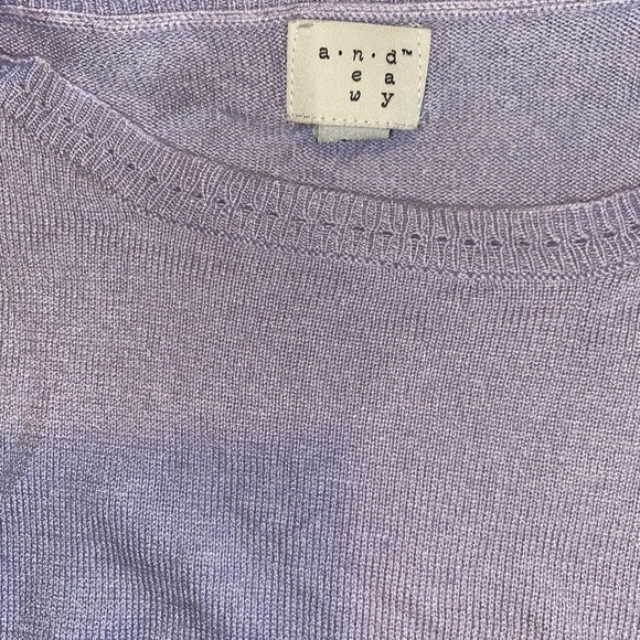 Purple Crew Neck Lightweight Sweater sz xl long sleeve like new - Picture 8 of 10